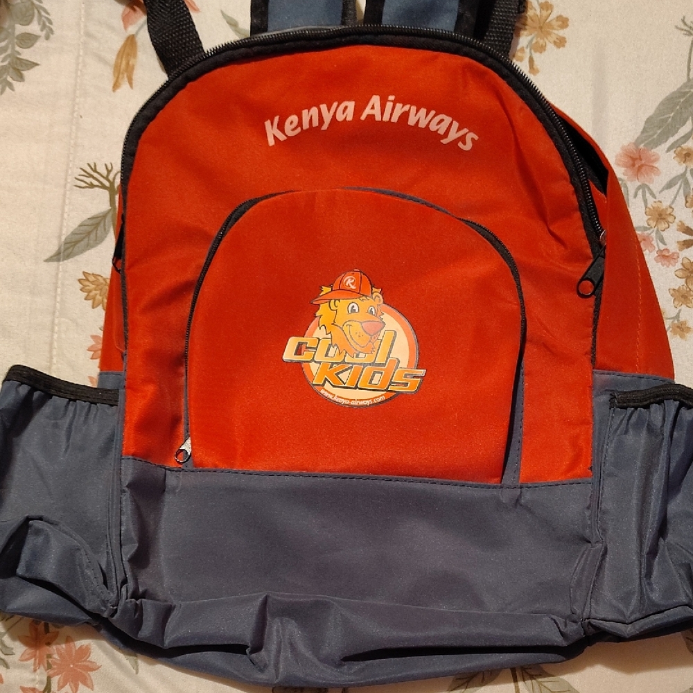 Kids Backpack - Red and Gray